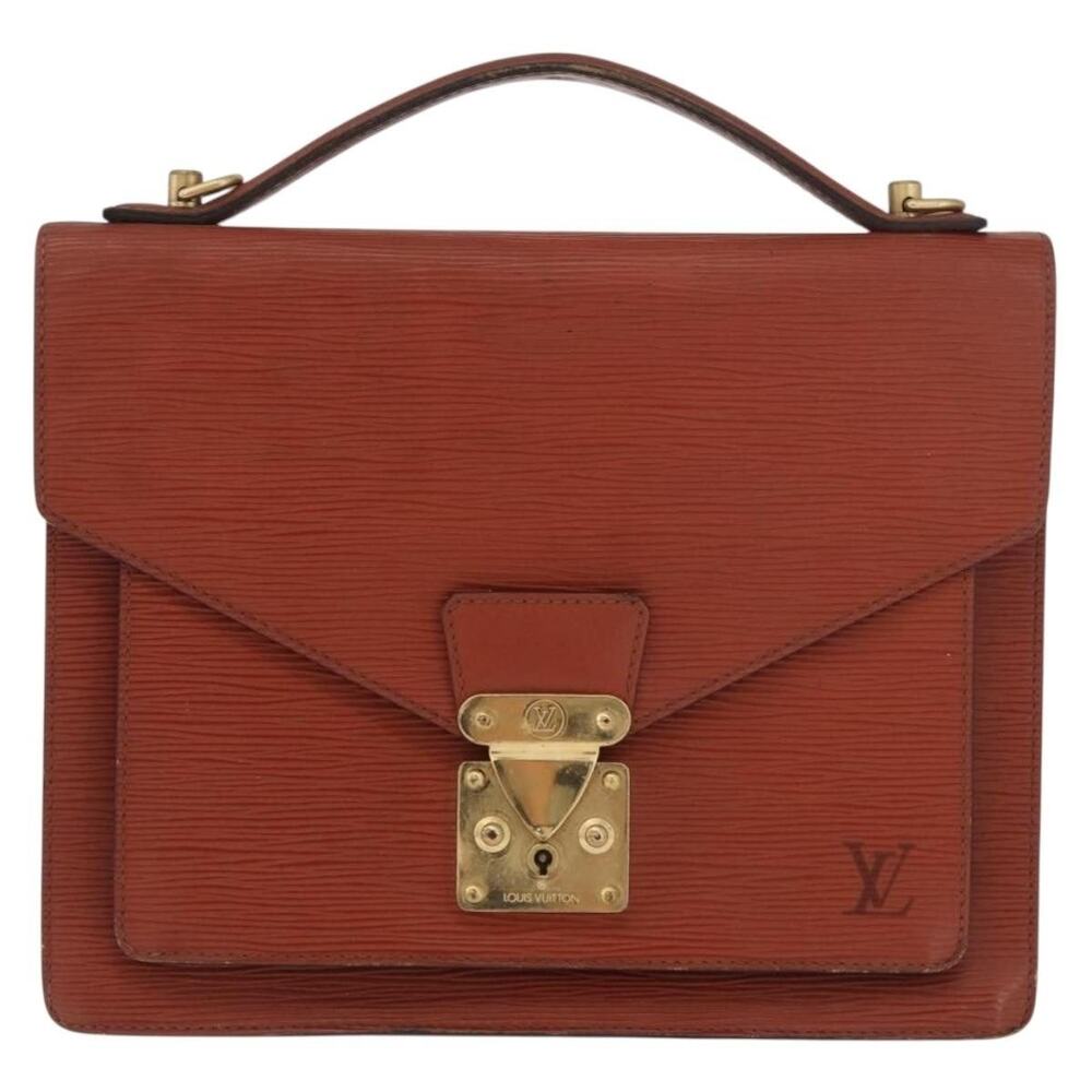Louis Vuitton Epi Monceau 28 Handbag Brown